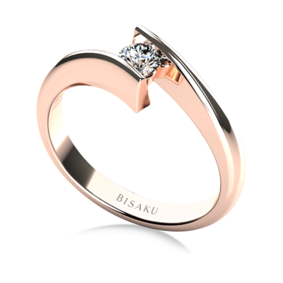 Zásnubný prsteň ružové zlato Fessa