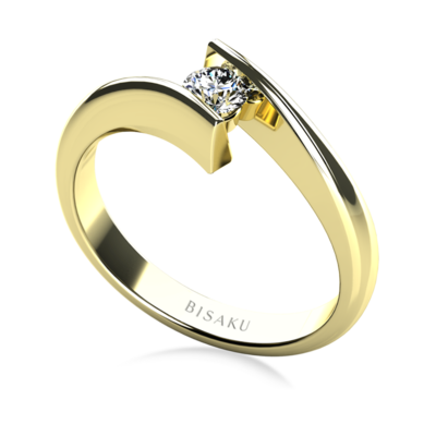Zásnubný prsteň žlté zlato Fessa