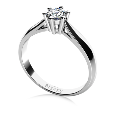 Zásnubný prsteň biele zlato Serah