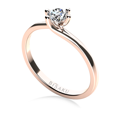 Zásnubný prsteň ružové zlato Rosalie