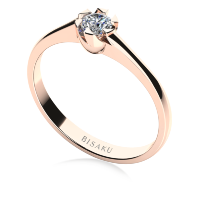 Zásnubný prsteň ružové zlato Tessa