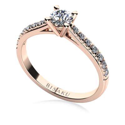 Zásnubný prsteň ružové zlato Jolie