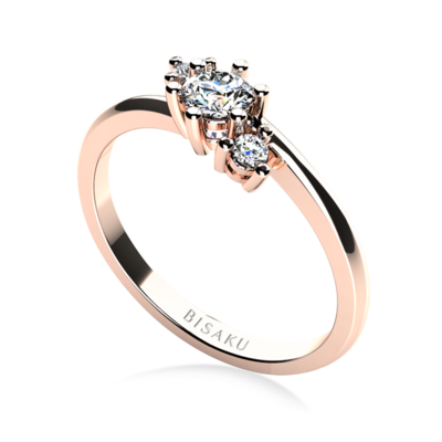 Zásnubný prsteň ružové zlato Tiara