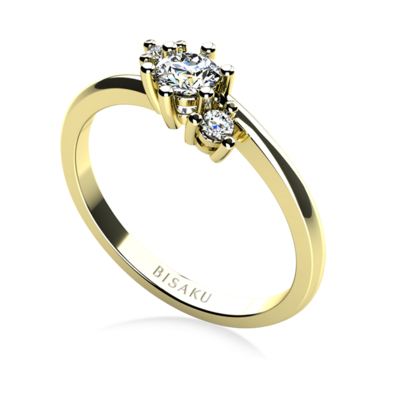 Zásnubný prsteň žlté zlato Tiara