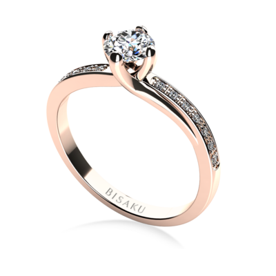 Zásnubný prsteň ružové zlato Amaris