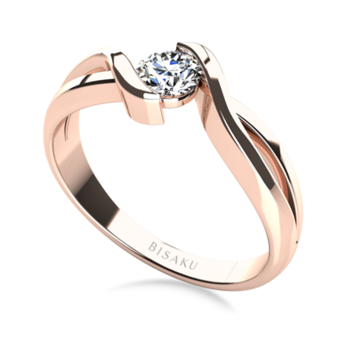 Zásnubný prsteň ružové zlato Anais