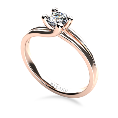 Zásnubný prsteň ružové zlato Freya
