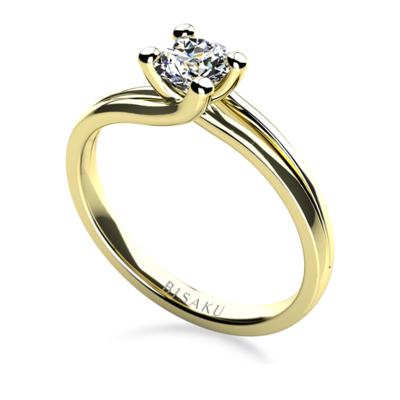 Zásnubný prsteň žlté zlato Freya