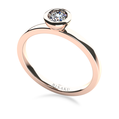 Zásnubný prsteň ružové zlato Lana