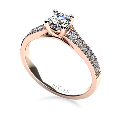 Zásnubný prsteň ružové zlato Saorise