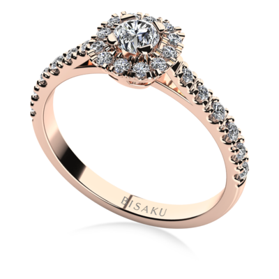Zásnubný prsteň ružové zlato Elsie