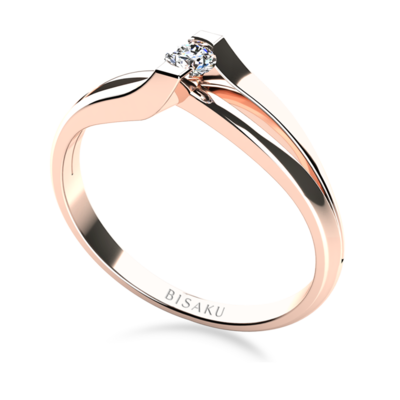Zásnubný prsteň ružové zlato Selin