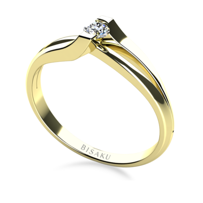 Zásnubný prsteň žlté zlato Selin