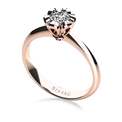 Zásnubný prsteň ružové zlato Petal