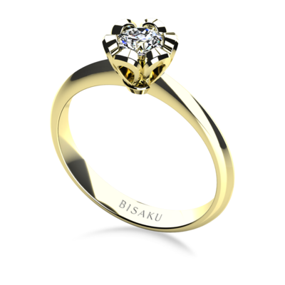 Zásnubný prsteň žlté zlato Petal