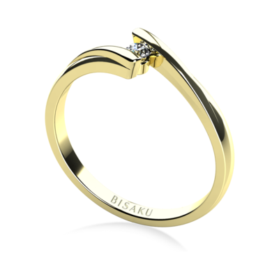 Zásnubný prsteň žlté zlato Pearl