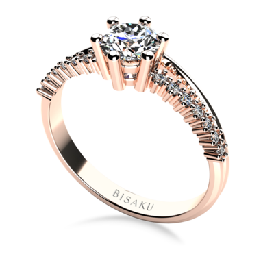 Zásnubný prsteň ružové zlato Brielle