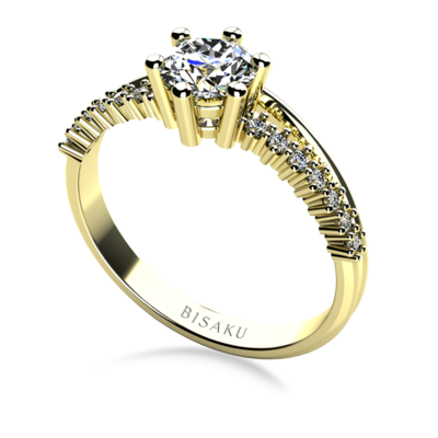Zásnubný prsteň žlté zlato Brielle