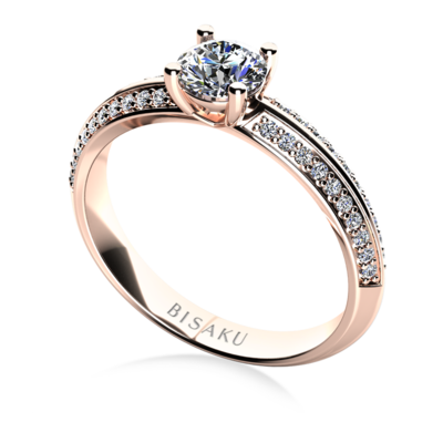 Zásnubný prsteň ružové zlato Mirabel