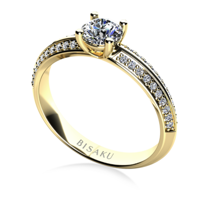 Zásnubný prsteň žlté zlato Mirabel