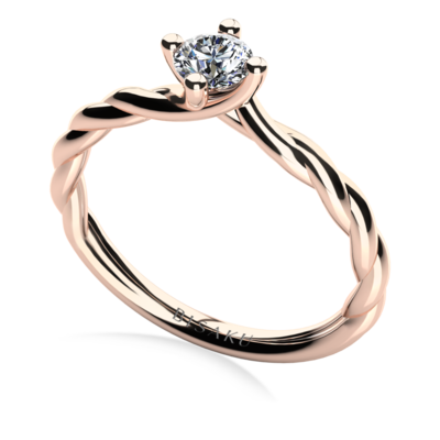 Zásnubný prsteň ružové zlato Lara