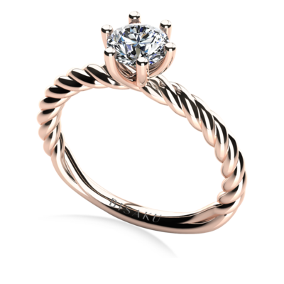 Zásnubný prsteň ružové zlato Luisa