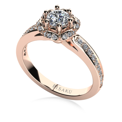 Zásnubný prsteň ružové zlato Jessie