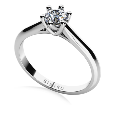 Zásnubný prsteň biele zlato Olivia