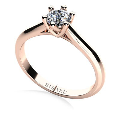 Zásnubný prsteň ružové zlato Olivia