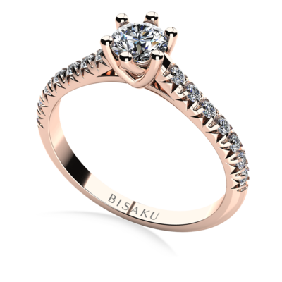 Zásnubný prsteň ružové zlato Sophia