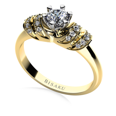 Zásnubný prsteň žlté zlato Brea
