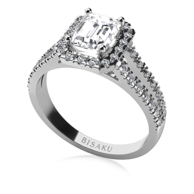 Zásnubný prsteň biele zlato Odette