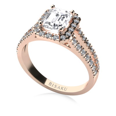 Zásnubný prsteň ružové zlato Odette