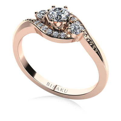 Zásnubný prsteň ružové zlato Lissa